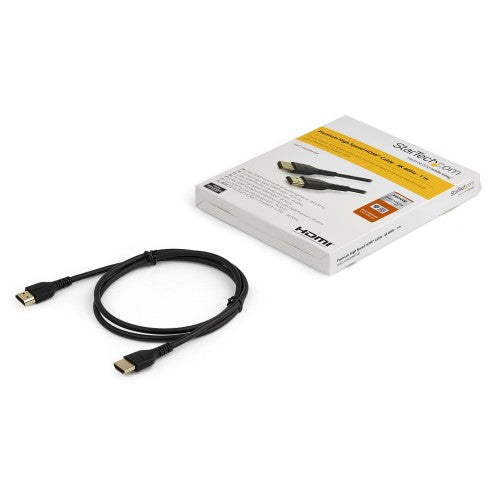 StarTech.com 3ft (1m) Slim HDMI 2.0 Cable, Flexible Premium Certified HDMI Cord with Ethernet, UHD 4K 60Hz HDR10, Durable Aramid Fiber Design with TPE Jacket