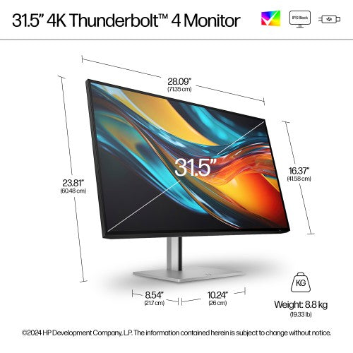 HP Series 7 Pro 31.5 inch 4K Thunderbolt 4 Monitor - 732pk PVC Free