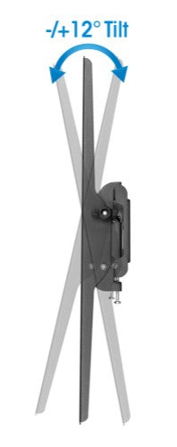 Manhattan Wall Mount for TV & Monitors (Tiltable), For screens 37" to 65", VESA compatability: all between 200x200mm and 600x400mm - check the dimensions of the four mounting holes on back of screen to ensure it fits, Max 45kg, Black, Bracket