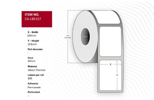 Capture CA-LB5157 printer label White