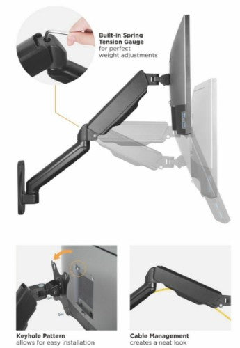 Equip 17"-32" Dual Monitor Wall-Mounted Bracket