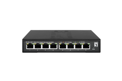 LevelOne Hilbert 8-Port Gigabit PoE Smart Lite Switch, 802.3at/af PoE, 8 PoE Outputs, 112.8W PoE Power Budget