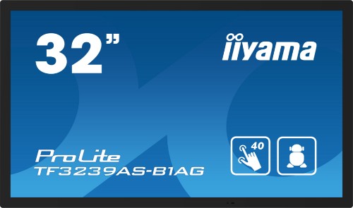 iiyama TF3239AS-B1AG computer monitor 80 cm (31.5") 1920 x 1080 pixels Full HD LED Touchscreen Black
