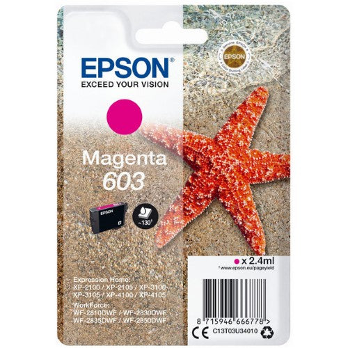 Epson C13T03U34010/603 Ink cartridge magenta, 130 pages 2,4ml for Epson XP 2100