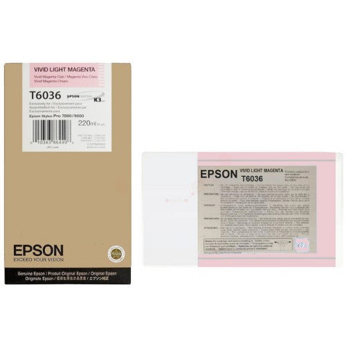 Epson C13T603600/T6036 Ink cartridge light magenta 220ml for Epson Stylus Pro 7880