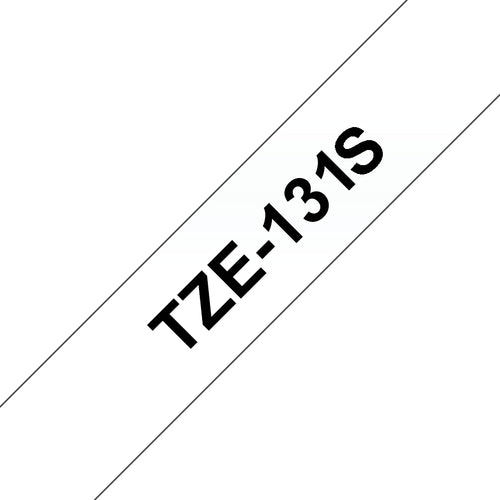Brother TZE-131S DirectLabel black on Transparent Laminat 12mm x 4m for Brother P-Touch TZ 3.5-18mm/6-12mm/6-18mm/6-24mm/6-36mm