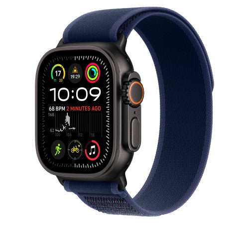 Apple 49mm Blue Trail Loop - M/L - Black Titanium Finish