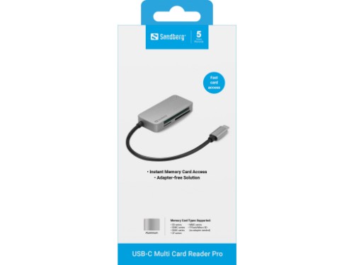 Sandberg USB-C Multi Card Reader Pro