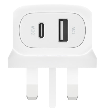 Belkin WCB009MYWH mobile device charger Universal White AC Fast charging Indoor