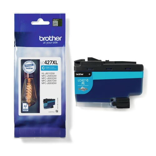 Brother LC-427XLC Ink cartridge cyan high-capacity, 5K pages ISO/IEC 24711 for Brother MFC-J 5955