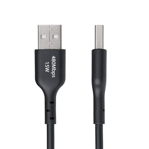 StarTech.com 6in (15cm) USB-A to USB-C Charging Cable, Charge & Sync, 3A, USB 2.0, TPE Jacket - Black USB Charging Cord