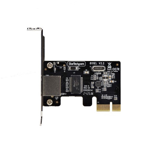 StarTech.com 1-Port Gigabit PCIe Network Adapter Card, Low-Profile NIC, 10/100/1000Mbps PCI Express LAN Card, Realtek RTL8111H, Windows and Linux, TAA Compliant