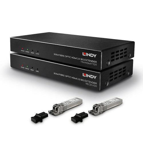 Lindy 300m Fibre Optic HDMI 18G & IR Extender