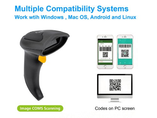 Equip Wireless 2D Dual Mode 2.4GHz + Bluetooth Barcode Scanner, with Stand