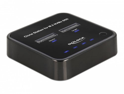 DeLOCK M.2 Docking Station for 2 x M.2 NVMe PCIe SSD with Clone function