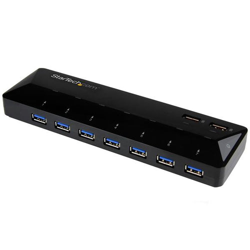 StarTech.com 7-Port USB 3.0 Hub plus Dedicated Charging Ports - 2 x 2.4A Ports~7-Port USB 3.0 Hub (5Gbps) plus Dedicated Charging Ports - 2 x 2.4A Ports