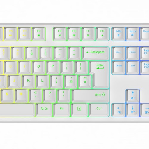 VIDA REBEL 2IN1 WHITE USB DESK KIT keyboard Mouse included Gaming QWERTY UK English