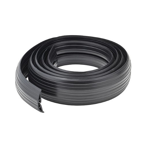 connektgear 3m Indoor Rubber Cable Protector 19 x 9.5mm Internal Channel - Black