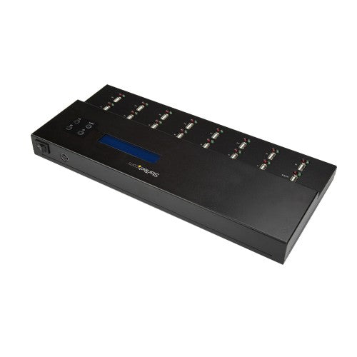 StarTech.com Standalone 1 to 15 USB Thumb Drive Duplicator and Eraser, Multiple USB Flash Drive Copier, System and File and Whole-Drive Copy at 1.5 GB/min, Single and 3-Pass Erase, LCD Display - TAA