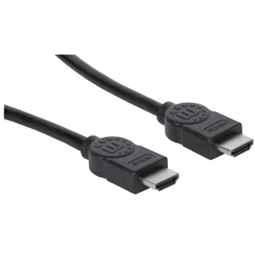 Manhattan HDMI 4K@30Hz Cable with Ethernet, 3m, Male to Male, Black, Ultra HD 4k x 2k, Fully Shielded, Gold Plated Contacts, Lifetime Warranty, High Speed, Equivalent to HDMM3MHS