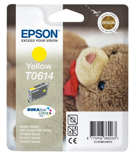 Epson C13T06144010/T0614 Ink cartridge yellow, 250 pages/5% 8ml for Epson Stylus D 68