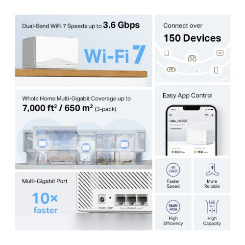 Mercusys BE3600 Whole Home Mesh Wi-Fi 7 System