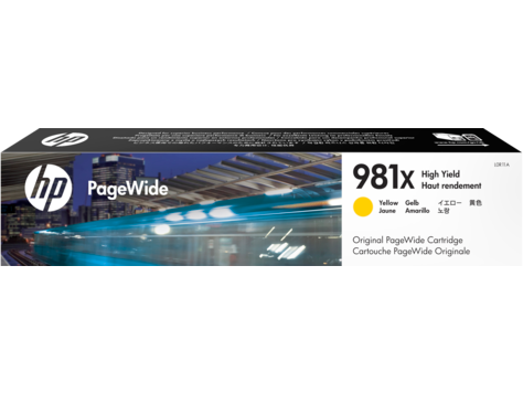 HP L0R11A/981X Ink cartridge yellow, 10K pages ISO/IEC 19798 114ml for HP PageWide E 58650/556