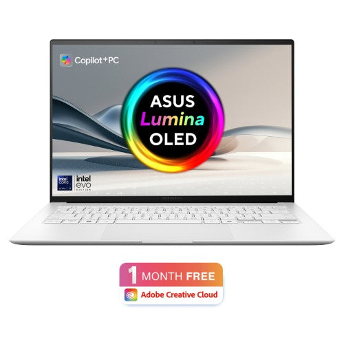 ASUS Zenbook S 14 UX5406SA-PZ301W Intel Core Ultra 9 288V Laptop 35.6 cm (14") Touchscreen 3K 32 GB LPDDR5x-SDRAM 1 TB SSD Wi-Fi 7 (802.11be) Windows 11 Home White