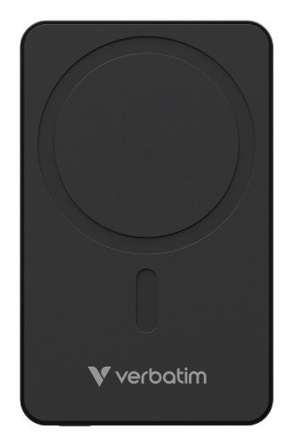 Verbatim Charge 'n' Go Essentials Magnetic Wireless Power Bank 5000 mAh Black