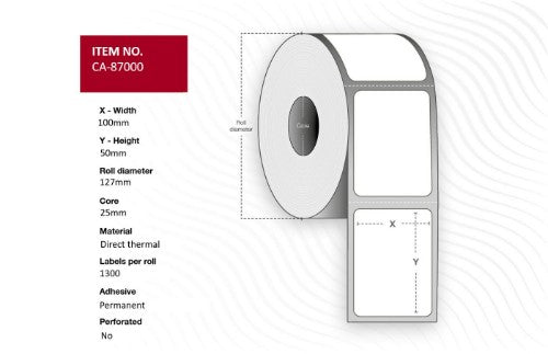 Capture CA-87000 printer label White