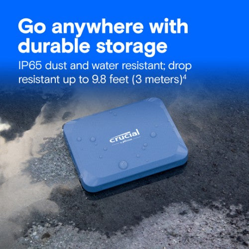 Crucial X10 4 TB USB Type-C USB 3.2 Gen 2x2 Blue