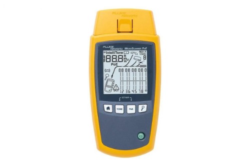 Fluke MicroScanner PoE PoE tester Blue, Yellow