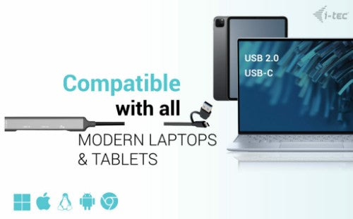 i-tec USB-C/USB-A Metal HUB 1x USB 3.0 + 3x USB 2.0