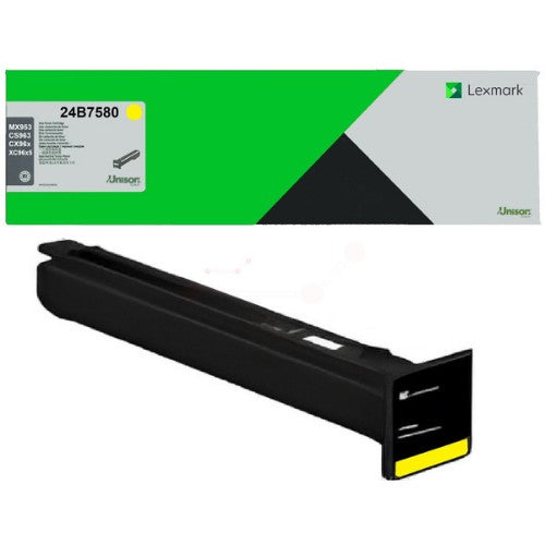 Lexmark 24B7580 Toner-kit yellow return program, 46.9K pages ISO/IEC 19752 for Lexmark XC 9635 MFP