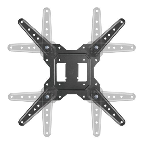 Manhattan Wall Mount for TV & Monitors (Full Motion), For screens 32" to 55", VESA compatability: all between 100x100mm and 400x400mm - check the dimensions of the four mounting holes on back of screen to ensure it fits, Max 30kg, Black, Bracket