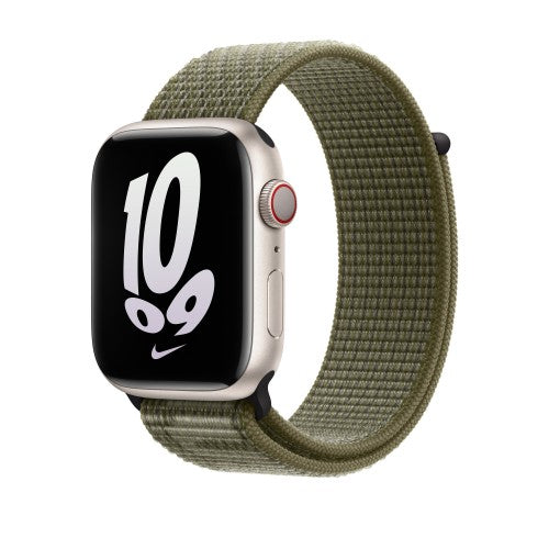 Apple 45mm Sequoia/Pure Platinum Nike Sport Loop