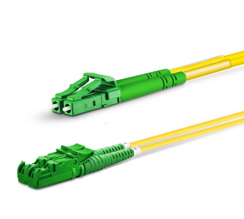 Equip E2000/APC to LC/APC Fiber Cable, SM, Duplex, 3.0m