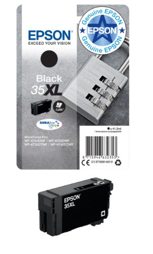 Epson C13T35914010/35XL Ink cartridge black high-capacity, 2.6K pages ISO/IEC 24711 41,2ml for Epson WF-4720