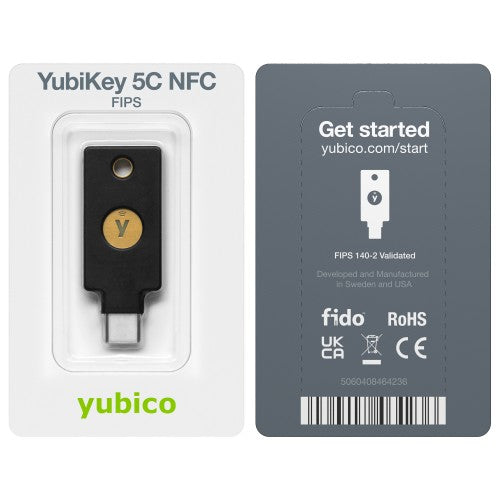 Yubico YubiKey 5C NFC FIPS, NIST Validated Security Key, USB-C
