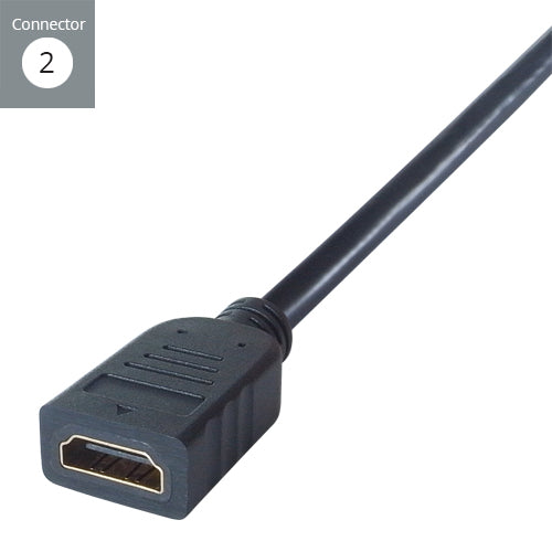connektgear 2m HDMI V2.0 4K UHD Extension Cable - Male to Female Gold Connectors
