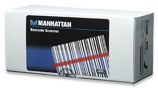 Manhattan Long Range CCD Handheld Barcode Scanner, USB, 500mm Scan Depth, Cable 1.5m, Max Ambient Light 30,000 lux (sunlight), Black, Three Year Warranty