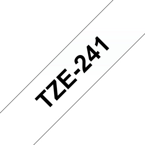 Brother TZE-241 DirectLabel black on white Laminat 18mm x 8m for Brother P-Touch TZ 3.5-18mm/36mm/6-18mm/6-24mm/6-36mm