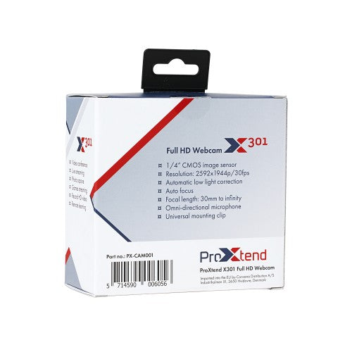 ProXtend X301 Full HD webcam 5 MP 2592 x 1944 pixels USB 2.0 Black