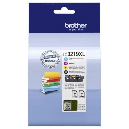Brother LC-3219XLVALDR Ink cartridge multi pack Bk,C,M,Y Blister 3000pg + 3x1500pg Pack=4 for Brother MFC-J 5330