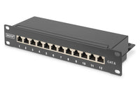 Digitus CAT 6, Class E Patch Panel, shielded, black
