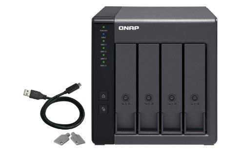 QNAP TR-004 storage drive enclosure HDD/SSD enclosure Black 2.5/3.5"