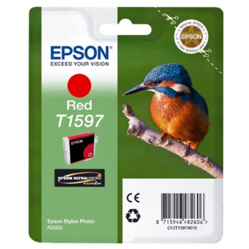 Epson C13T15974010/T1597 Ink cartridge red 17ml for Epson Stylus Photo R 2000