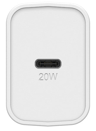 OtterBox EU Wall Charger 20W - 1X USB-C 20W USB-PD, Cloud Dust White