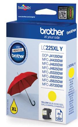 Brother LC-225XLY Ink cartridge yellow, 1.2K pages ISO/IEC 24711 11.8ml for Brother MFC-J 4420/5320