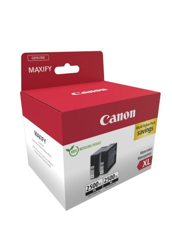 Canon 9254B011/PGI-2500XLBK Ink cartridge black twin pack, 2x2.5K pages ISO/IEC 24711 70.9ml Pack=2 for Canon IB 4050